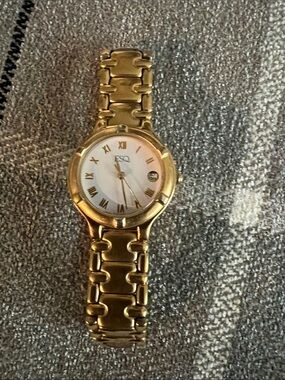 ESQ Women's Gold-Tone Bracelet Watch - Classic Roman Dial